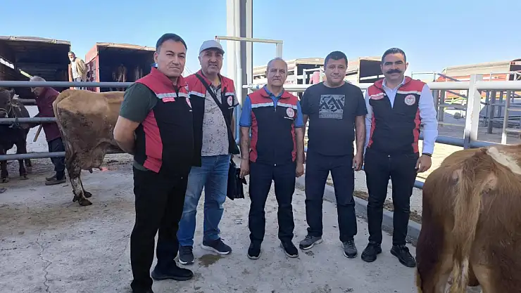 Canlı hayvan borsasında denetim yapıldı