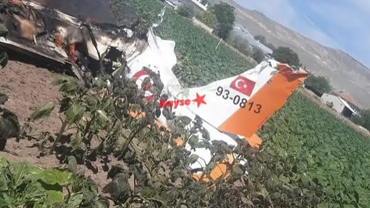 KAYSERİ'DE EĞİTİM UÇAĞI DÜŞTÜ2 ŞEHİT