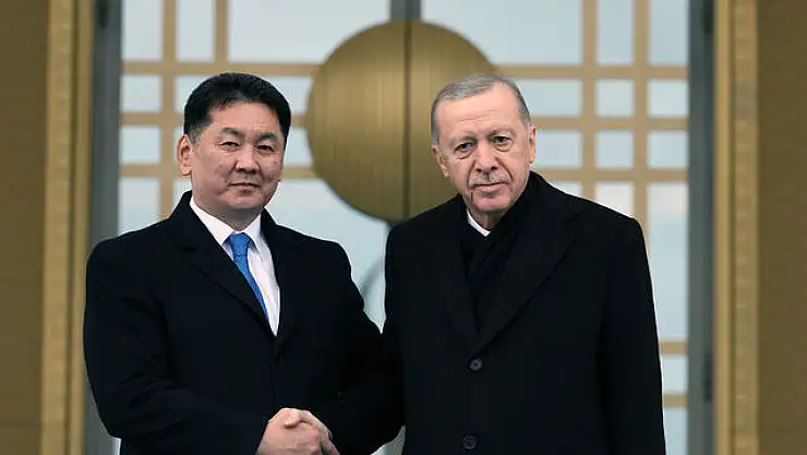 Erdoğan, Moğolistan Cumhurbaşkanı ile basın toplantısı düzenledi