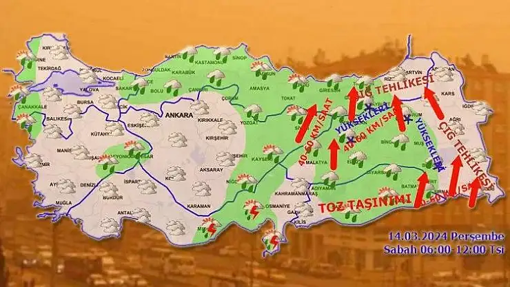 Güneydoğu'da toz taşınımı uyarısı!