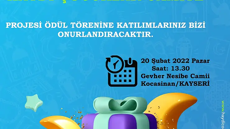 Haydi Çocuklar Camiye projesi sona erdi