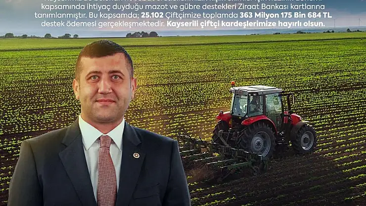 Hububat üreticilerine mazot ve gübre desteği verildi