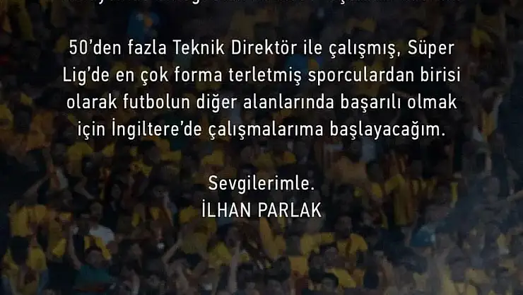 İlhan Parlak kariyerini Kayserispor'da noktaladı