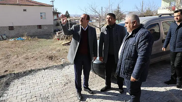 İNCESU DA PARKE ÇALIŞMALARI