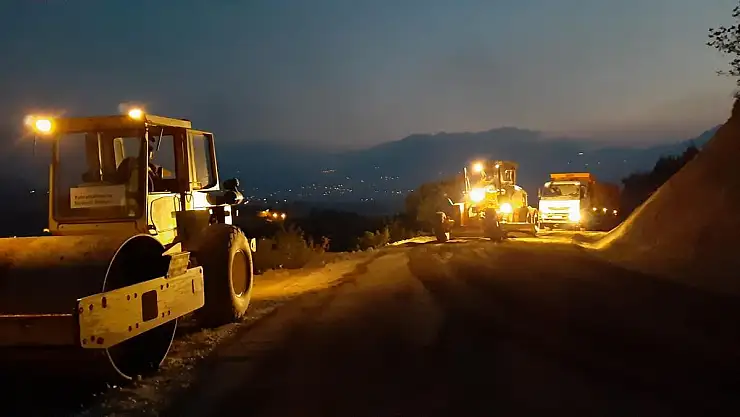 Kahramanmaraş da yol yapım çalışmaları
