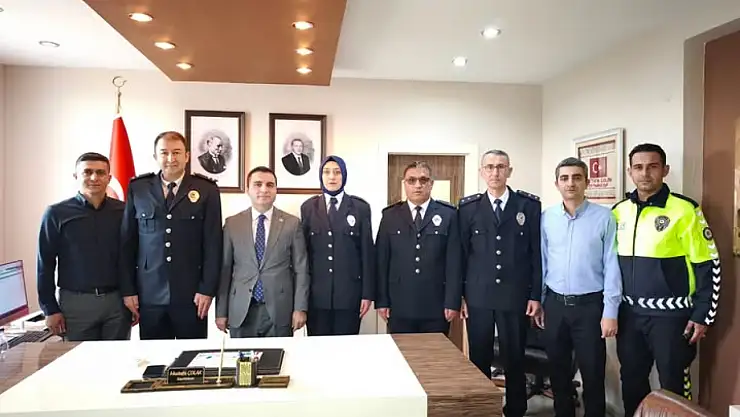 Kaymakam Çolak, Polis Haftası nedeniyle emniyet personelini kabul etti