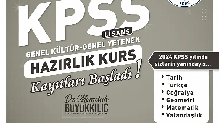 KAYMEK UZEM'DE KPSS KURS KAYITLARI BAŞLADI