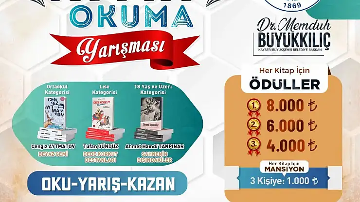 Kayseri'de 4. kitap okuma yarışması başvuruları başladı