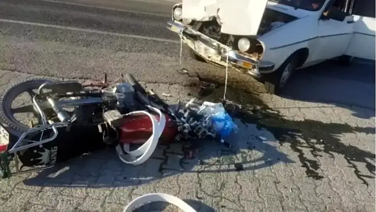 Kayseri'de motosiklet kazası