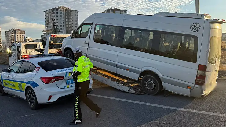 Kayseri'de personel servisi denetimi