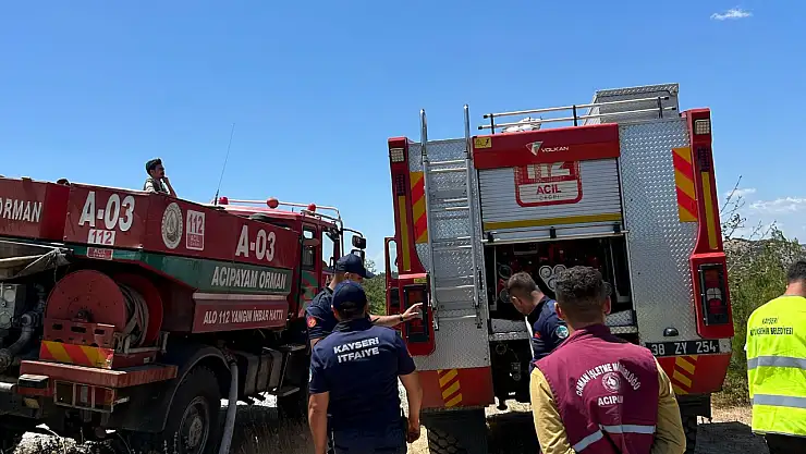 Kayseri İtfaiyesi'nden Manisa'daki yangına destek