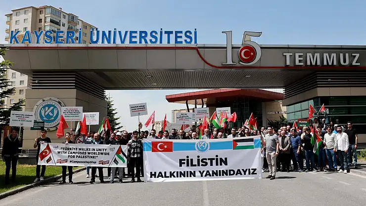 Kayseri Üniversitesi'nde  Filistin eylemi