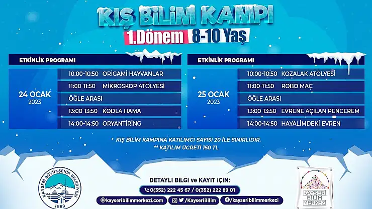 KIŞ BİLİM KAMPI YAPILACAK