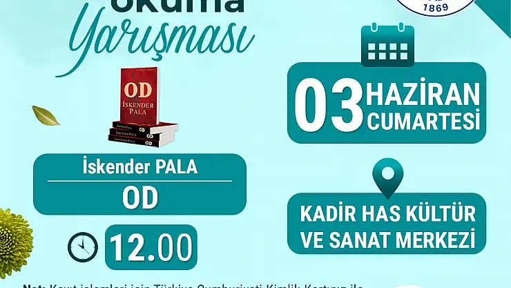 KİTAP OKUMA YARIŞMASI 3 HAZİRAN'DA