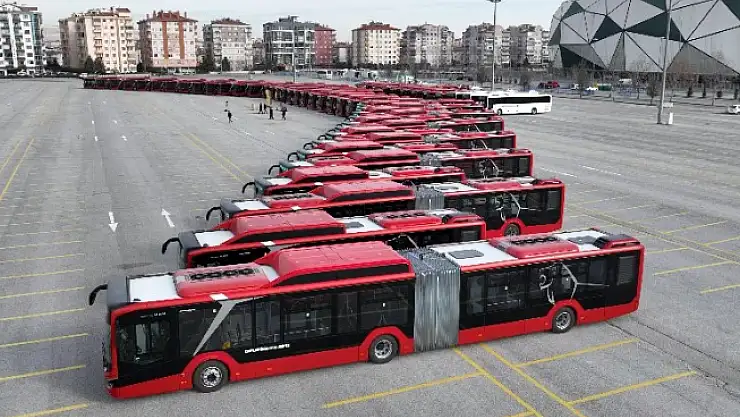 Konya'nın ulaşım filosuna 53 çevreci otobüs