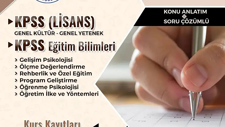 (KPSS) kursu kayıtları başladı