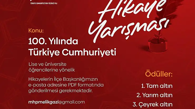 MHP Melikgazi'den ödüllü hikaye yarışması