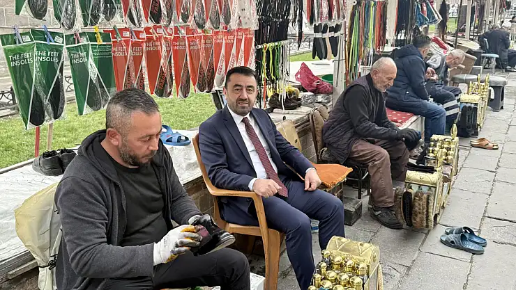 Müftü Ayvaz'dan esnafa ziyaret ve Bayram tebriği
