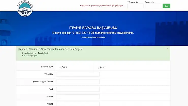 Online 'İtfaiye raporu başvurusu' hizmeti hayata geçirildi