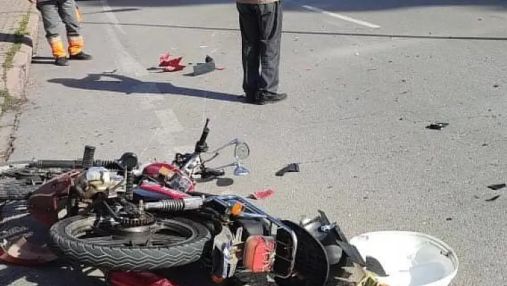 Otomobil ile motosiklet çarpıştı: 1 yaralı