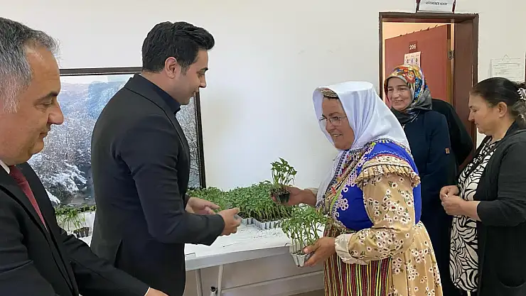 Pınarbaşı'nda hibeli fide dağıtımı yapıldı