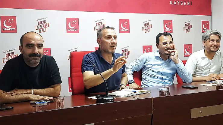 Saadet Partisi Kayseri'den Fidan kampanyası ve Gazze yardımı atağı