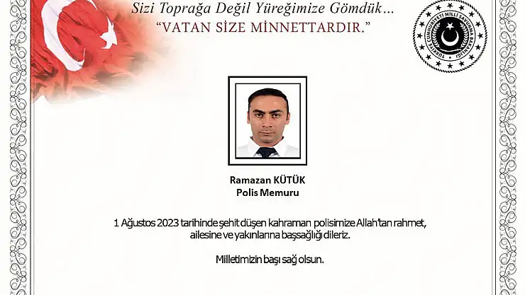 Şanlıurfa'dan acı haber  1 şehit