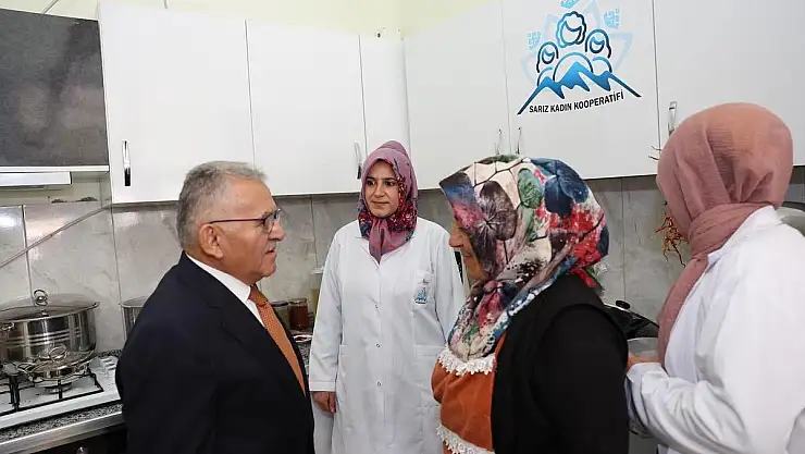 SARIZ'DA KADIN KOOPERATİFİ'Nİ VE ESNAFLARI ZİYARET ETTİ