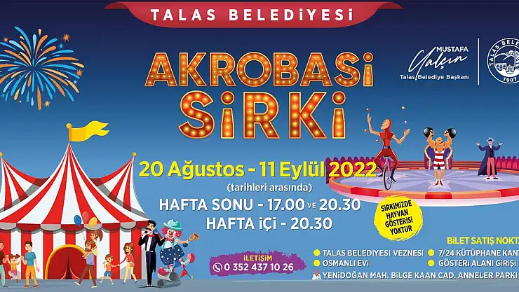 TALAS'TA SİRK HEYECANI