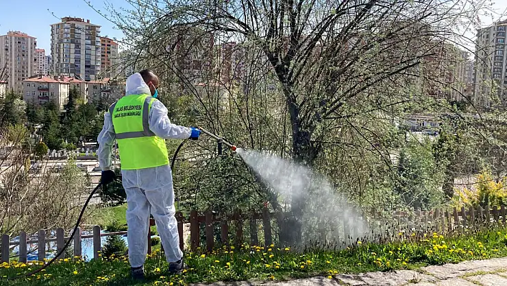 Talas'ta yaz dönemi haşere ilaçlama çalışmaları sürüyor