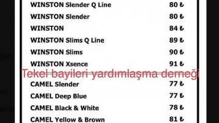 Tütün ve sigara fiyatlarına yeni zam