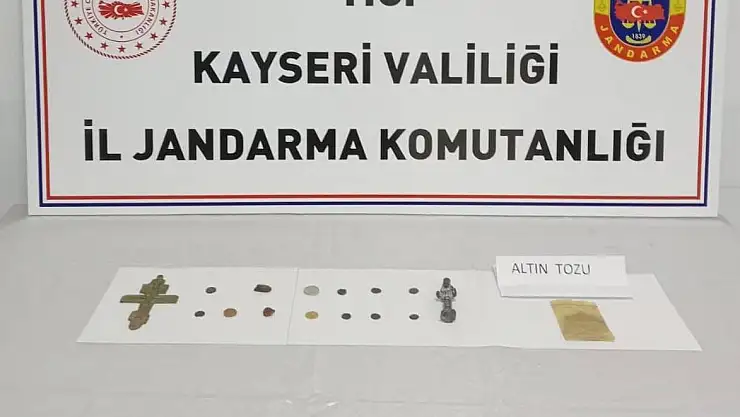 Üzerinde 10 adet sikke ele geçirilen şüpheli gözaltına alındı