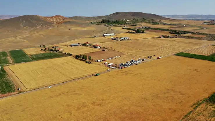 VALİ ÇİÇEK, BİÇERDÖVER KULLANARAK BUĞDAY HASADI YAPTI