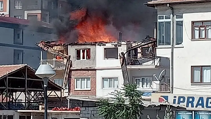 Yeşilhisar da yangın