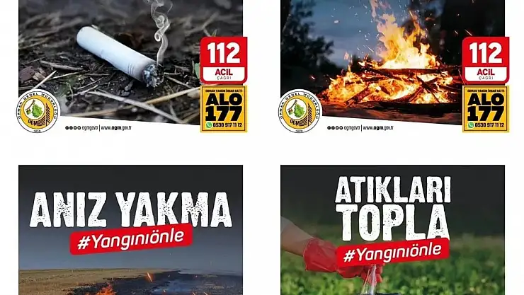 Yüksek sıcaklara karşı Kayseri OBM'den yangın uyarısı