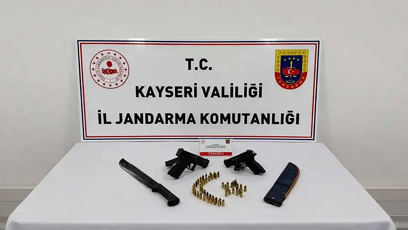 Develi'de silah operasyonu: Tabanca ve mühimmat ele geçirildi