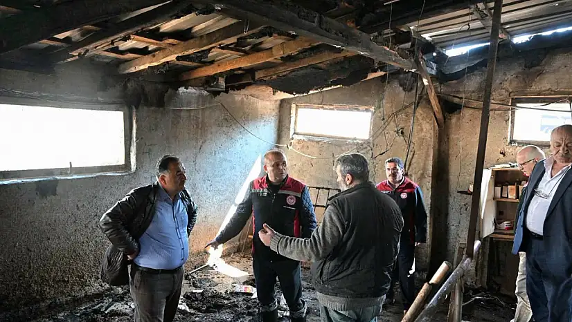 İncesu'da ahır yangını: Çok sayıda hayvan telef oldu