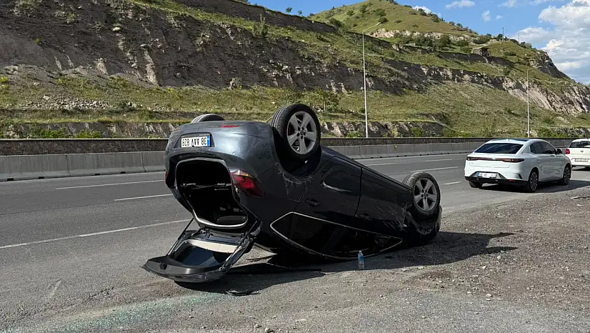 Kayseri'de otomobil devrildi: 1 yaralı