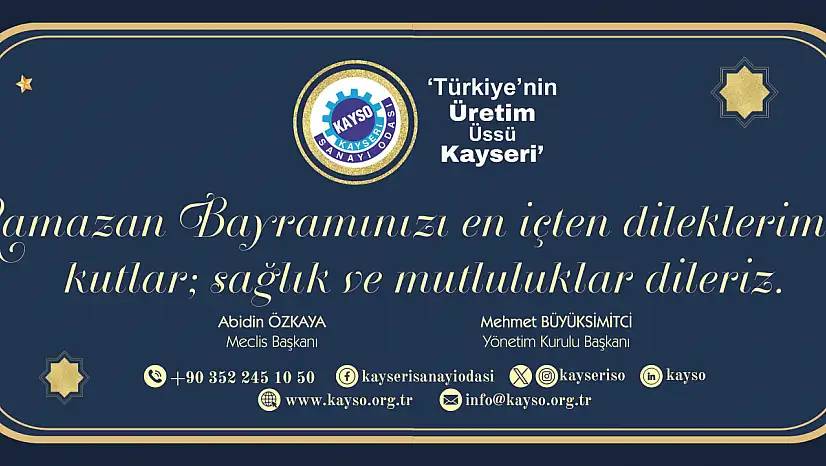 Kayseri Sanayi Odası Resmi İlan