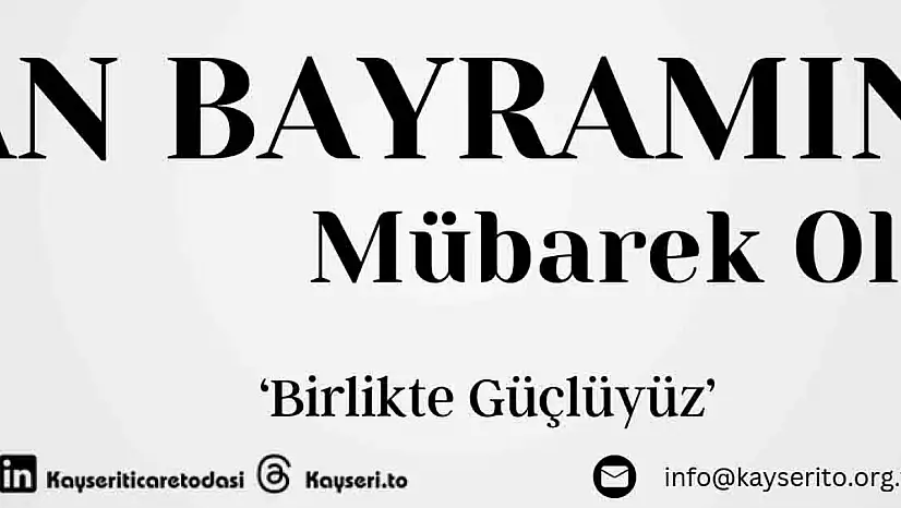 Kayseri Ticaret Odası Resmi İlan