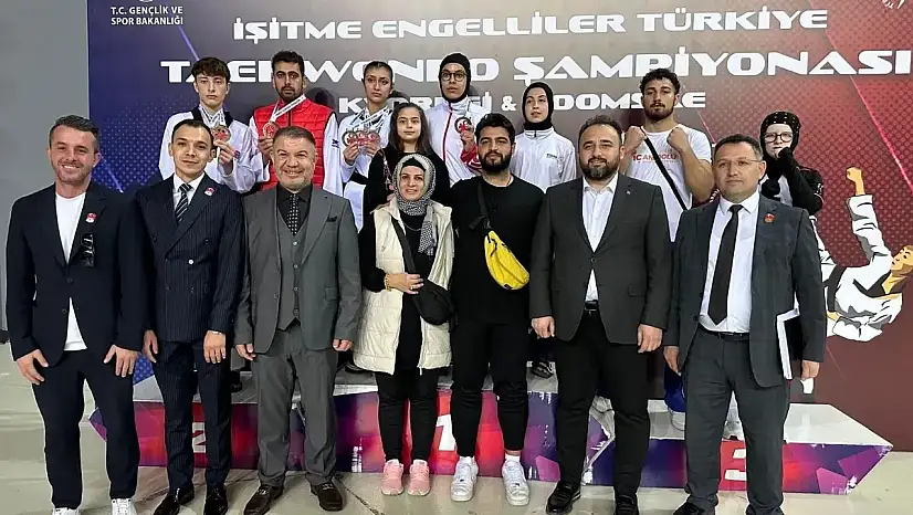 Kayserili işitme engelli sporcular 7 madalyayla döndü