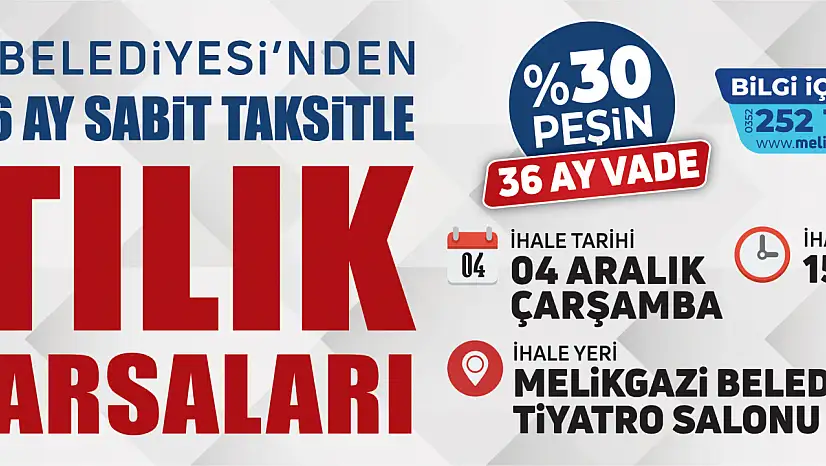 Melikgazi Belediyesi Resmi İlan