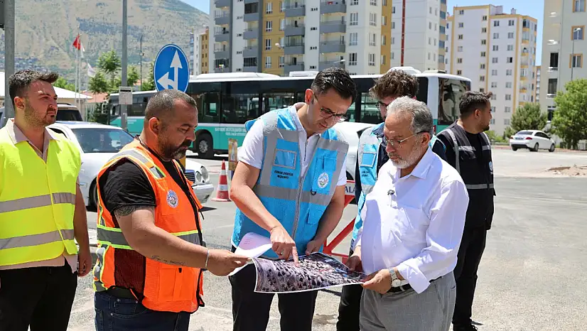 Talas'ta Sayer Caddesi'nin altyapı ve üstyapısı yenilendi