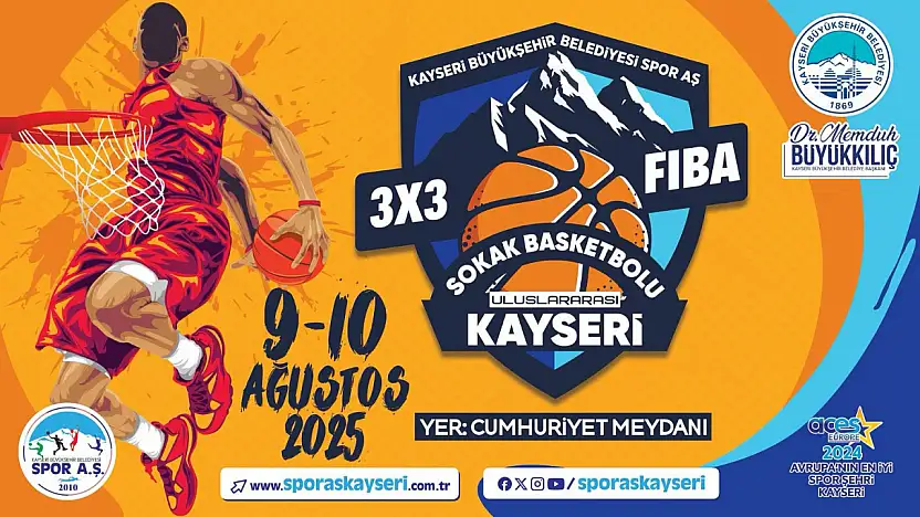 Kayseri'de FIBA onaylı 3x3 turnuva