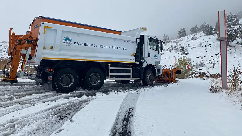 Kayseri'de karla mücadele başladı
