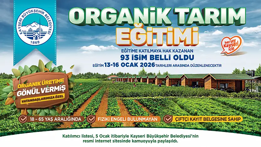 Organik Tarım Eğitimine 93 Kişi Seçildi