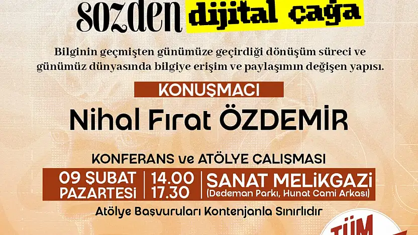 Sanat Melikgazi'de konferans ve atölye bir arada