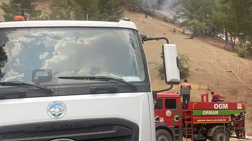 Talas Belediyesi yangınına destek veriyor