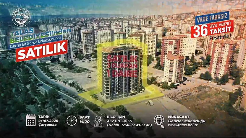 Talas'ta Konut ve Arsa İhalesine Sayılı Günler Kaldı
