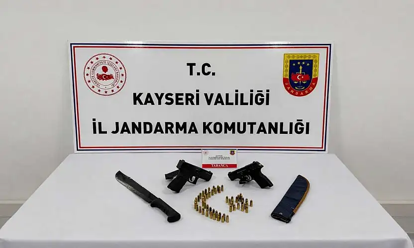 Develi'de silah operasyonu: Tabanca ve mühimmat ele geçirildi